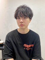 乾かすだけでキマる髪/黒髪メンズフェザーパーマ
