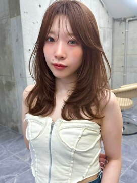 サイン 渋谷(SIGN) 韓国ヘアグレージュカラーブリーチ無し髪質改善カラー