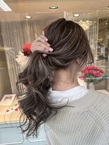 アンダーバーホワイト(_white) ハイライトブリーチ髪質改善トリートメントエクステ神戸三宮