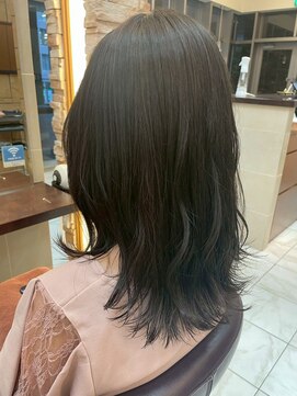 髪質改善/顔周りレイヤーカット/グレージュ[千葉/千葉駅]