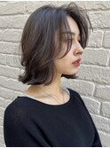 外国人風海外ボブカーテンバング×レイヤーボブ 外ハネA0430