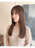 上品な艶感まとまりロング美髪スタイル髪質改善艶髪艶カラー