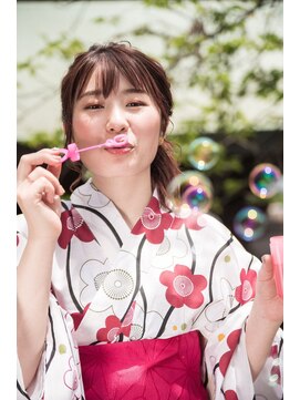 ヘアーアンドスパ アン コントゥール(hair&spa an contour) 大人可愛い☆浴衣やイベントにお呼ばれ小顔ヘアアレンジ♪１