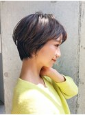 【DaVin中目黒】レイヤーショート_アッシュブラウン_前下がり