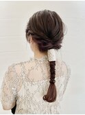 ロングヘアアレンジ☆タイトな編みおろし
