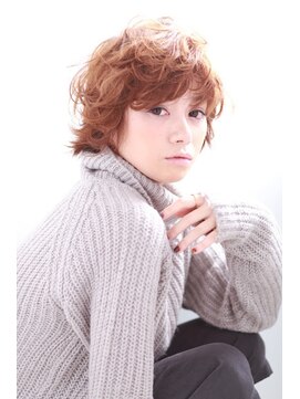 アディクト 東陽町西口(addict) くせ毛風明るめカラー＿ショートウルフ＿ベージュ［東陽町］