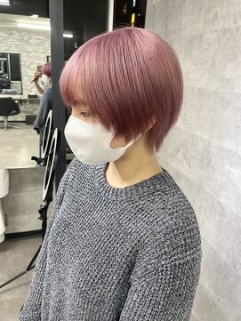 オズ 梅田店(OZ) 【KAZUKI】ピンクベージュ/艶髪カラー/ケアブリーチ
