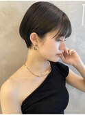 大人可愛い20代30代マッシュショートチョコレートカラー A820