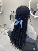 ハーフアップ／心斎橋ヘアセット