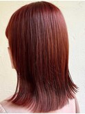 ブリーチオンカラー/艶感ブロンズレッド