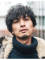 オルト(Altn)&nbsp;大人の波巻きスパイラルパーマミディアムロングメンズカットヘア