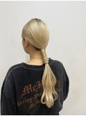 ヘアアレンジ_タイトポニーアレンジ