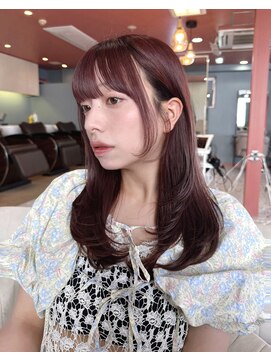 リコバイアフロート(riko by afloat) 顔まわりカット/ボルドーカラー/ローズブラウン