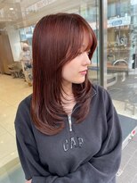 アッシュ 等々力店(Ash) 韓国レイヤー&髪質改善【テラコッタオレンジ】
