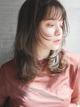 エインアンリー 明治神宮前(AIN.ANLY.) ☆くびれヘアプリコットオレンジハイライトカラーボブパーマ小顔