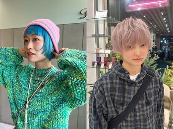 ディーナ(D'na)の写真/【ショート×ダブルカラー】ラフな動きのあるメリハリStyle！トレンドにちょっとだけ個性をプラス。