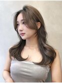 ふんわりくびれ巻きヘアセット韓国ヘア