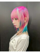 ヌル 神宮前店(Null)&nbsp;オーダーメイド/ケアブリーチカラー/セクションカラー/姫ウルフ