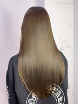 アルバム 銀座(ALBUM GINZA)&nbsp;顔周りレイヤーロング韓国ヘアオリーブベージュ_ba577693