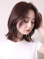 ヨファヘアー 岡本店(YOFA hair) 似合わせカットイメチェン前髪センターパートピンクベージュ0306