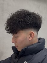 フィフス 渋谷(fifth)&nbsp;渋谷スペインカールメンズパーマフリンジカットテーパーフェード