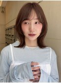 ボブ/レイヤーカット/顔周りカット/ベージュ/透明感カラー