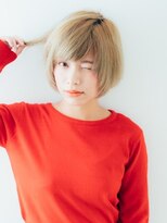 コボ(covo) カジュアルボブ×ブリーチ×ナチュラルハイトーン