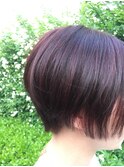 乾かしただけの丸みショート×レッドカラー★Buzz秋山