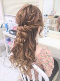 ワンポイントアクセント♪ハーフアップ