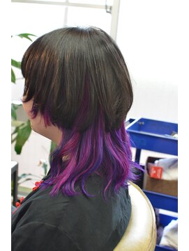 ポタム 東中野(potamu) 個性的！マッシュウルフにインナーカラー