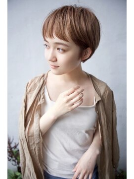 グランアージュ 池袋東口店(grandage) 眉上バングフレンチガーリー/ヘーゼルベージュ/マッシュショート