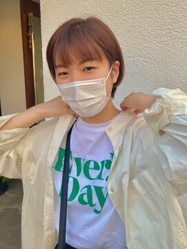 レターバイノベル(letter by novel) ショートボブ × オレンジカラー