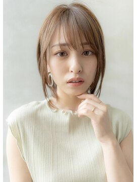 ドットハリス(.Hallis) 大人かわいい/ボブルフ/ショコラベージュ/ミディアムヘア