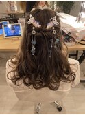 ハーフアップ