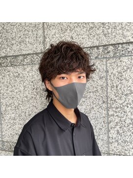 クオル 立川(QOL) メンズマッシュ無造作パーマ波巻きスパイラルパーマ波巻きパーマ