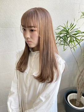 ゲン(gen.) ハイトーンベージュ/ロング/小顔/ブリーチカラー20代/30代