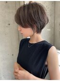 くびれハンサムショート×ダークグレージュ