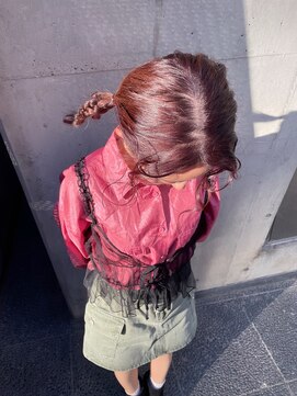 ヘアーサロン クスキ(hair salon KUSUKI) くすみピンクブラウン