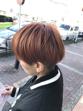 フィールグッドカンパニー(Feel Good Company) オレンジベージュハンサムショート刈り上げツーブロック