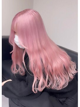 ベレーザ 渋谷(BELEZA) 6099ニュアンスカラーホワイトピンク波巻きミルクティーピンク