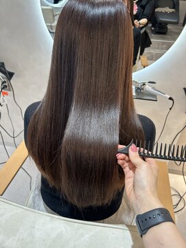 エヌ 大阪梅田店(enu) ラベンダーピンク/髪質改善/韓国風/透明感カラー/梅田/大阪