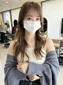 アース コアフュールボーテ 東松山店(EARTH coiffure beaute) ロングレイヤー_ブラウン_シースルーバング