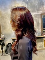 ヘアサロン ナヴィ 赤坂(NaVie AKASAKA) 立体感のあるチェリーレッドカラー