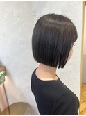 透明感ダークブラウンストレートボブ【中居】