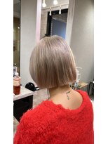 アジールヘア 所沢プロペ通り店(agir hair)&nbsp;ホワイトブロンド美髪ワイドバングケアブリーチリタッチ所沢