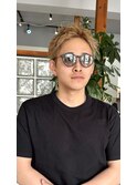 ミルクティーベージュスパイキーショート【大名/メンズカット】