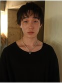 メンズボブウルフメンズミディアムレイヤーカットメンズウルフ