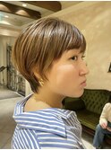 ★大人ショート/くびれショート/赤みなしベージュ/前髪/銀座20代