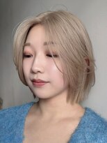 サンク 原宿 表参道(cinq) ハイトーンダブルカラーミルクティーベージュホワイトベージュ★