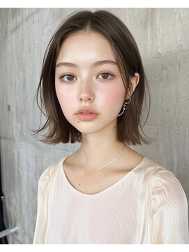 オンク 新宿(onk) 黒髪/グレーベージュ/レイヤーロング/前髪パーマ[新宿駅]